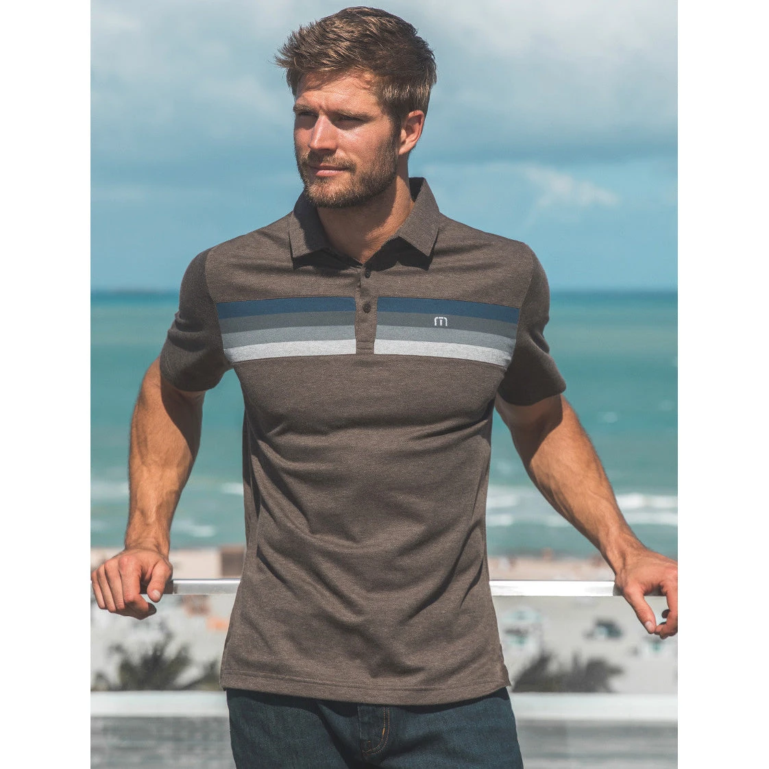 TravisMathew Auto Pilot Mens Polo 2 TravisMathew Auto Pilot Mens Polo - Image 2