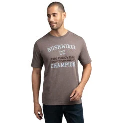 TravisMathew Caddy Day Mens Golf T-Shirt -Travismathew 10542 HEATHERCOFFEE