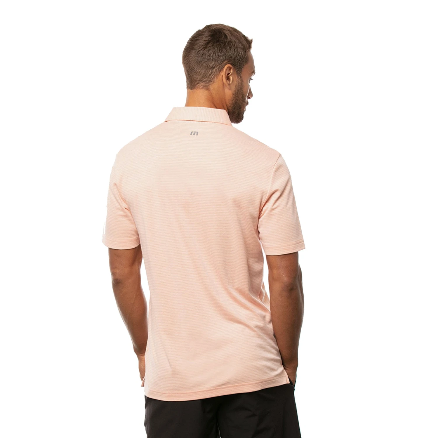 TravisMathew Adult Swimming Heather Autumn Sunset Mens Golf Polo 2 TravisMathew Adult Swimming Heather Autumn Sunset Mens Golf Polo - Image 2