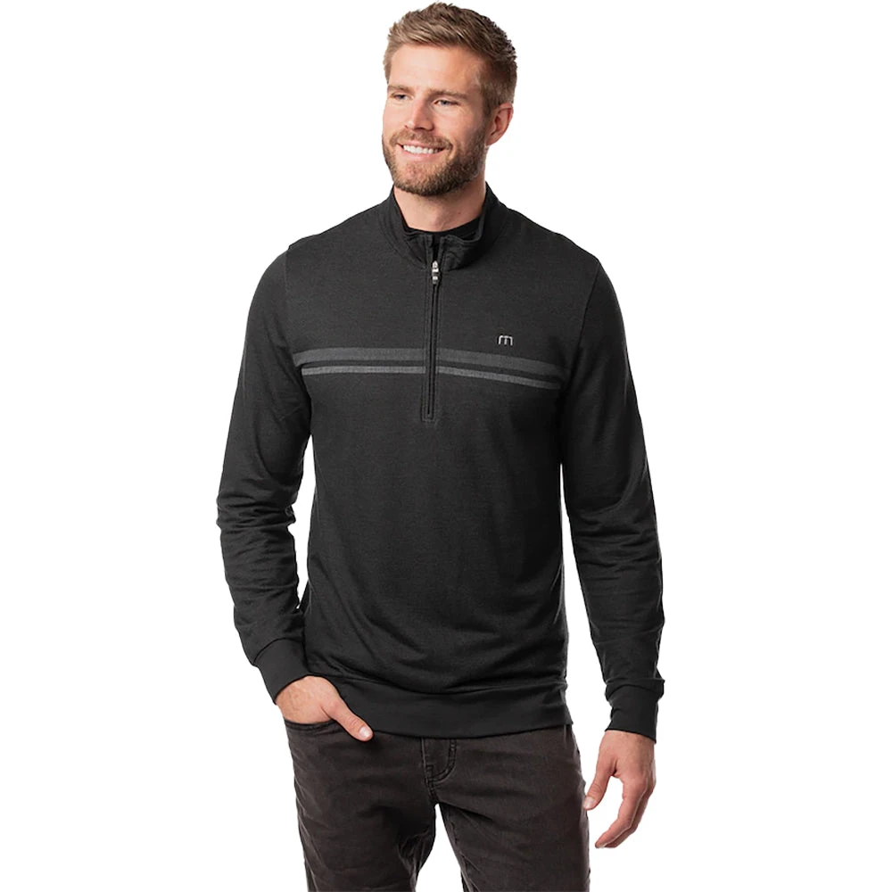 TravisMathew Hot Cocoa Mens Golf 1/4 Zip 1 TravisMathew Hot Cocoa Mens Golf 1/4 Zip