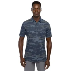 TravisMathew Heater Camo Mens Golf Polo -Travismathew 24370 BLUENIGHTS