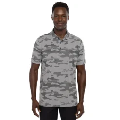 TravisMathew Heater Camo Mens Golf Polo -Travismathew 24370 GREY