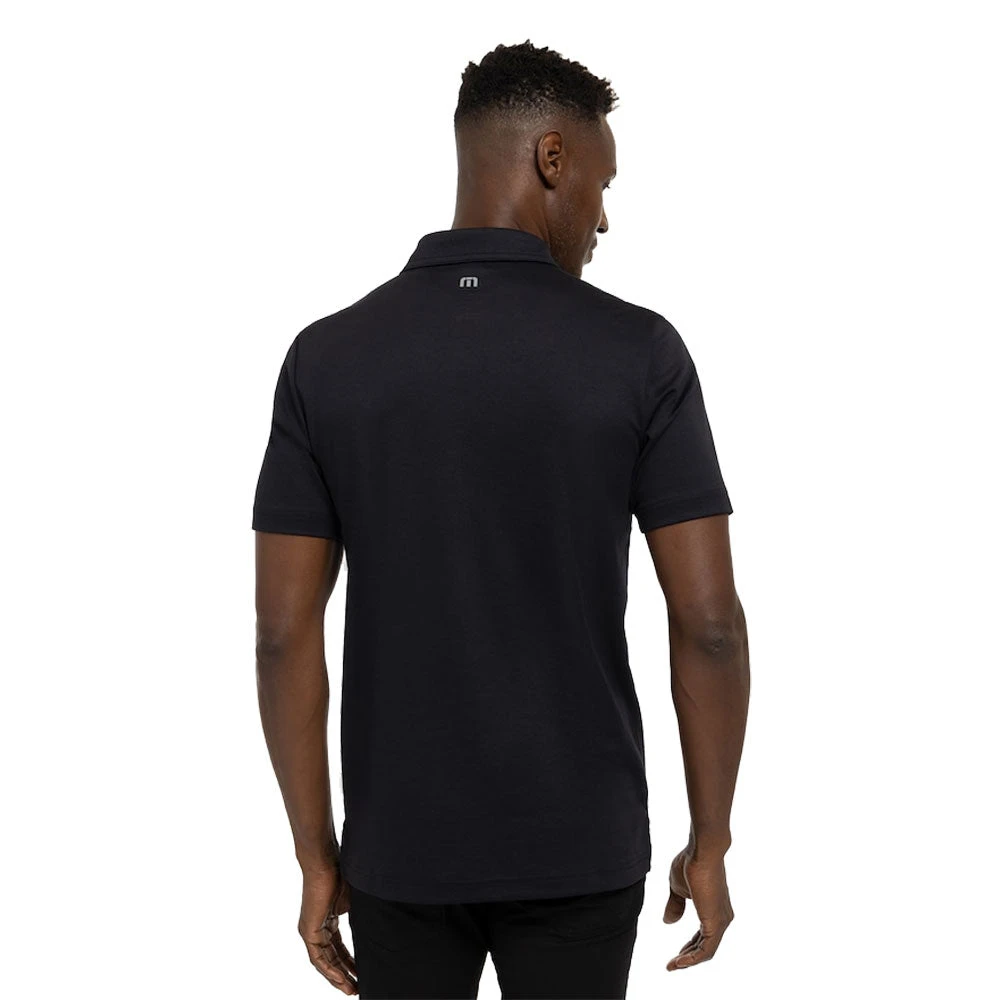 TravisMathew Signal Black Mens Golf Polo 2 TravisMathew Signal Black Mens Golf Polo - Image 2