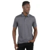 TravisMathew Eagle Peak Heather Dark Grey Mens Golf Polo