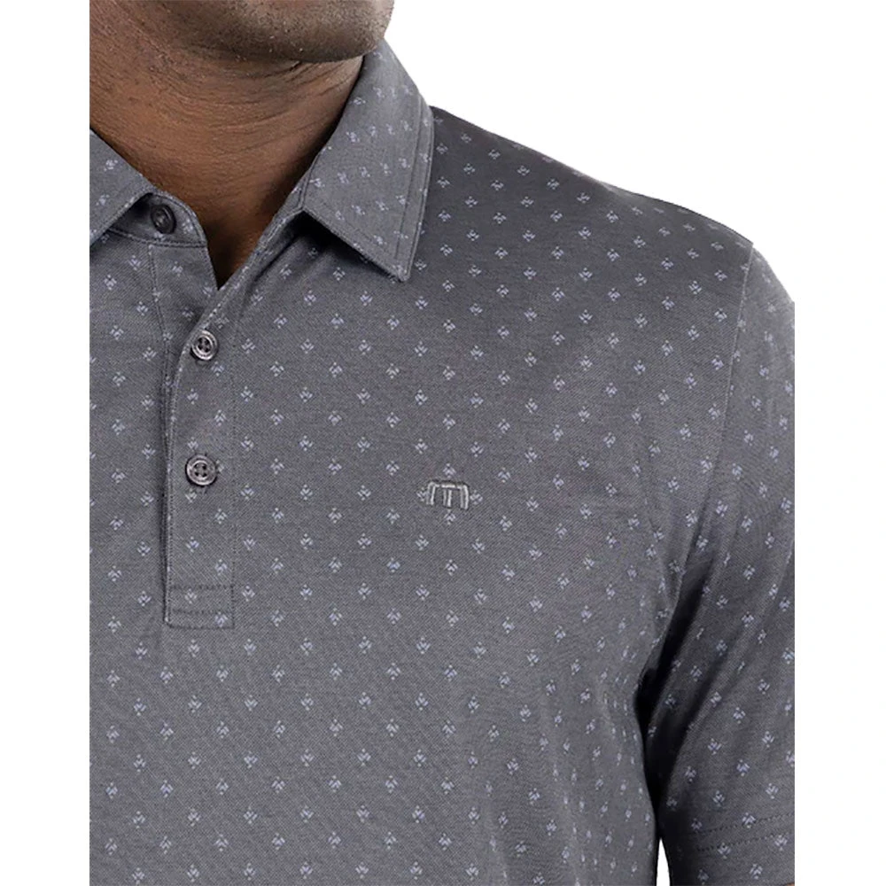 TravisMathew Eagle Peak Heather Dark Grey Mens Golf Polo 3 TravisMathew Eagle Peak Heather Dark Grey Mens Golf Polo - Image 3