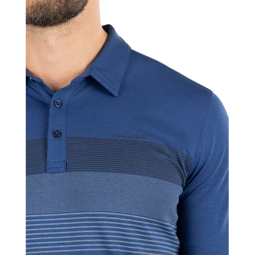 TravisMathew Late Checkout Estate Blue Mens Golf Polo 3 TravisMathew Late Checkout Estate Blue Mens Golf Polo - Image 3